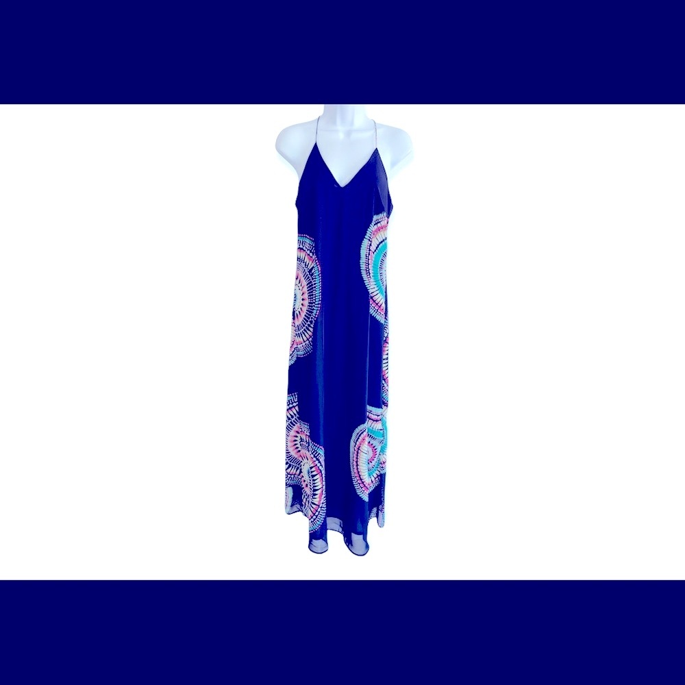 Old Navy Blue Doodle Dress Sz XS